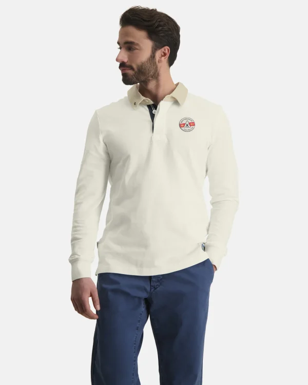Polo'S En T-Shirts-Gaastra Cayman Rugbyshirt Met Lange Mouwen
