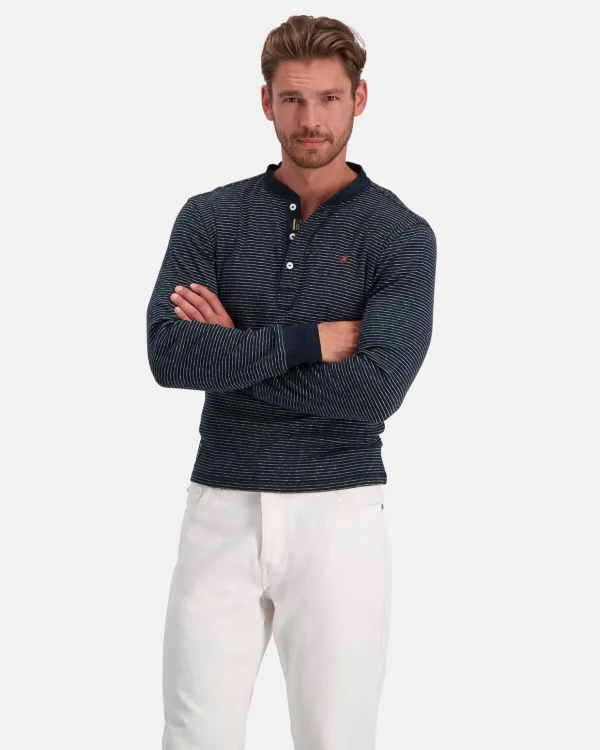 Polo'S En T-Shirts-Gaastra De 100% Katoenen Henley Stripe