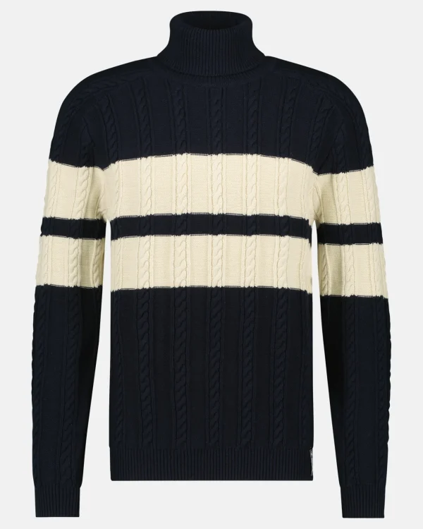 Truien En Sweaters-Gaastra De Kabel Gebreide Move Over Roll Sweater