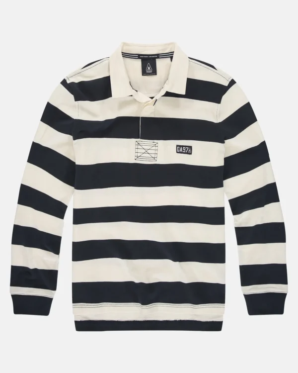 Polo'S En T-Shirts-Gaastra Gestreepte Rugby Shirt Soap