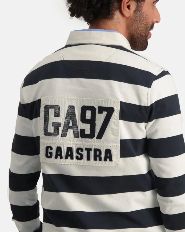 Polo'S En T-Shirts-Gaastra Gestreepte Rugby Shirt Soap
