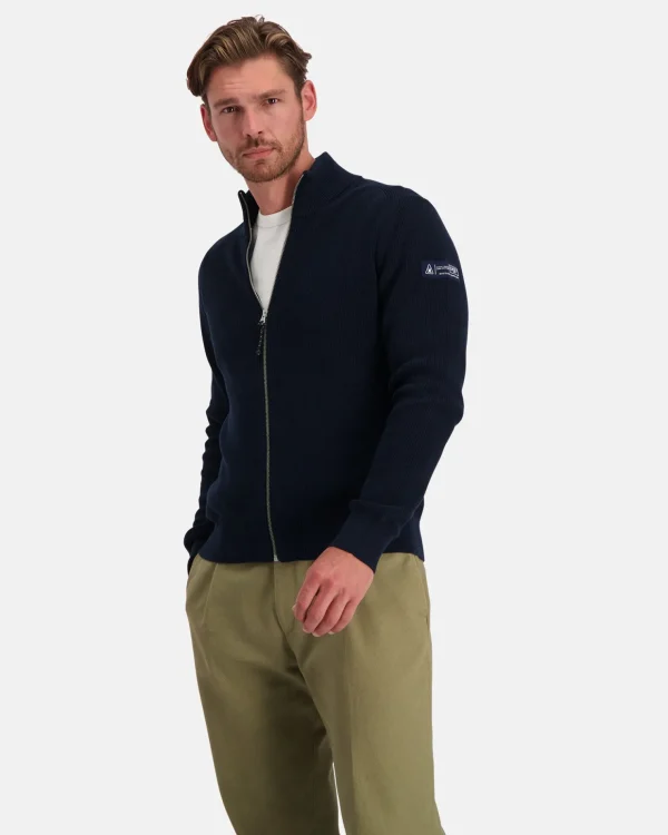 Truien En Sweaters-Gaastra Het Warme Ballast Fz Vest Van 100% Katoen