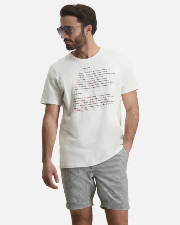Polo'S En T-Shirts-Gaastra 100% Katoenen Warp T-Shirt