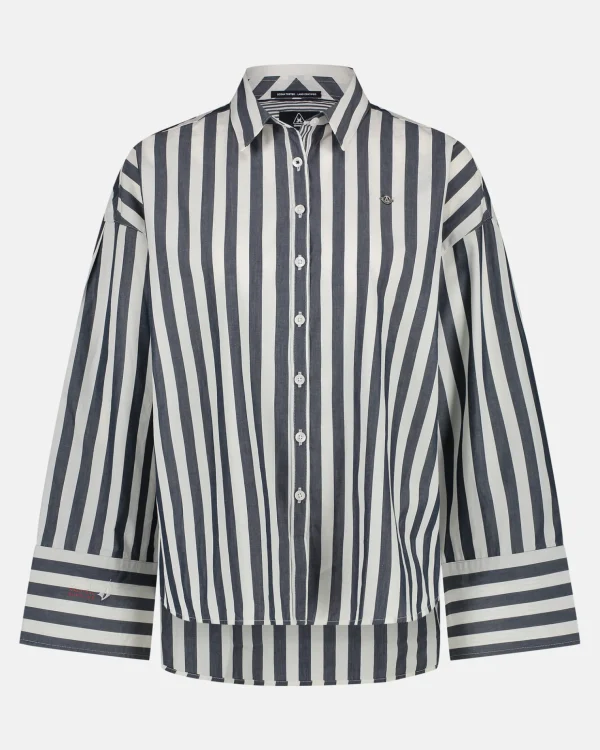 Blouses-Gaastra Klassiek Gestreepte Olivia Blouse Van 100% Katoen