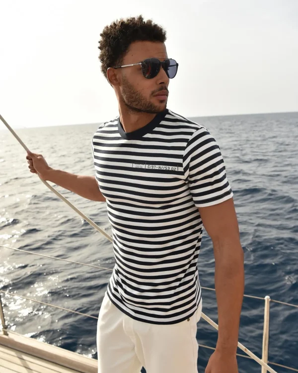 Polo'S En T-Shirts-Gaastra Klassiek Gestreepte Williamson T-Shirt