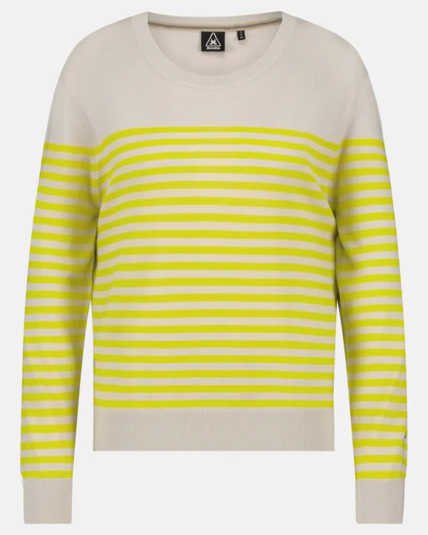 Truien En Sweaters-Gaastra Luxueuze 100% Merino Smerlada Gestreepte Blouse