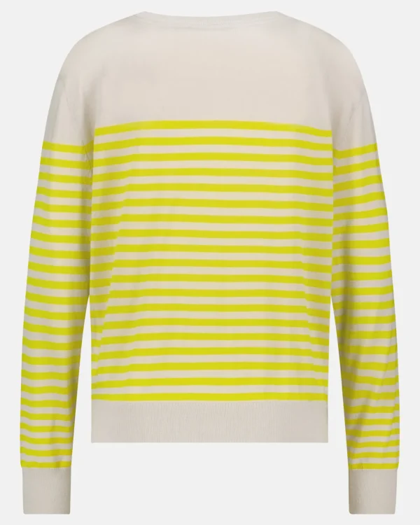 Truien En Sweaters-Gaastra Luxueuze 100% Merino Smerlada Gestreepte Blouse