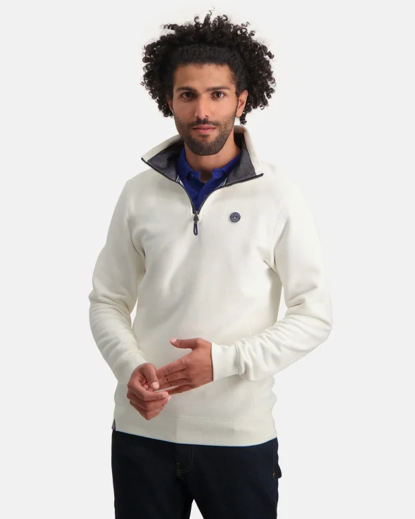 Truien En Sweaters-Gaastra Sea Mist Trui Van Katoen Keperstof
